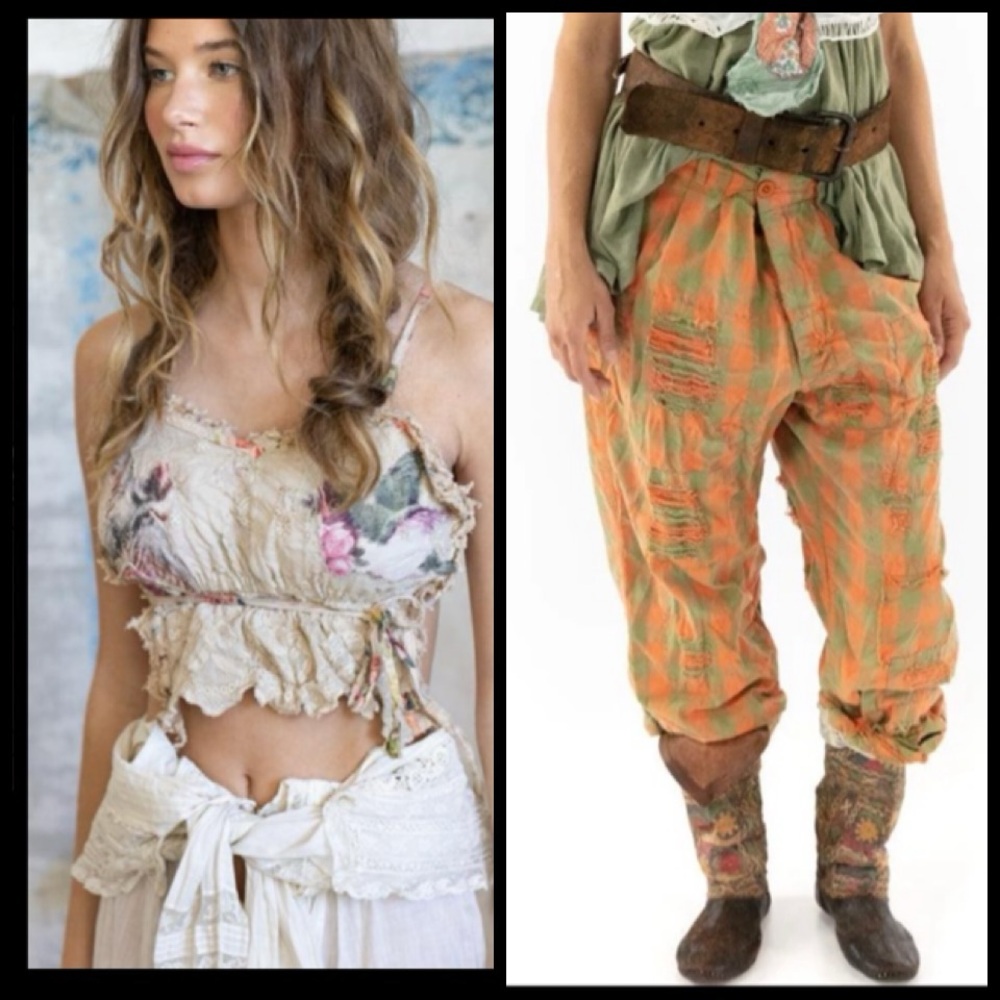 Vintage Orange Checkered Women's Cropped PantsSwap So NOT Buy!